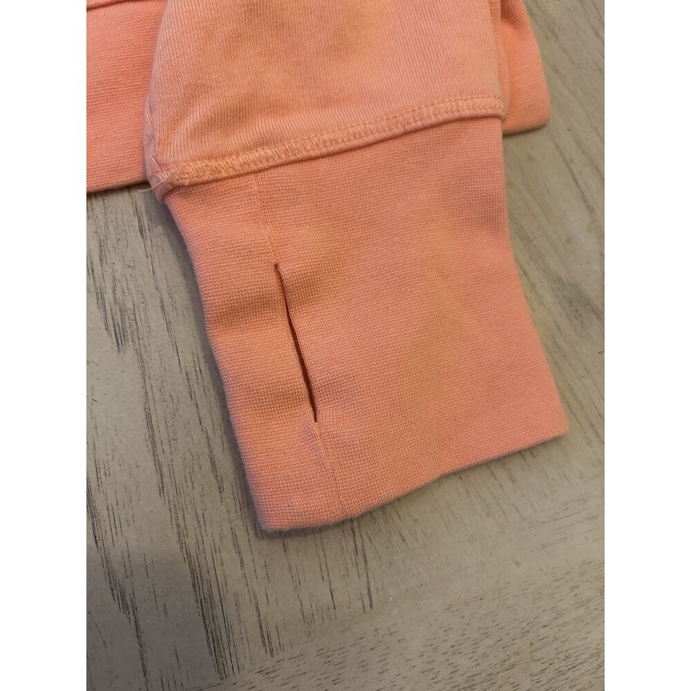 Sweaty Betty Crop Sweatshirt ORANGE Sz L/12 Coral Cotton Soft Cozy Active Gym - Picture 10 of 10